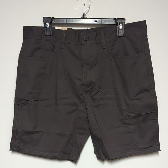 NWT prana Double Peak Black Cargo Shorts with Sturdy Cotton Blend - Picture 1 of 10
